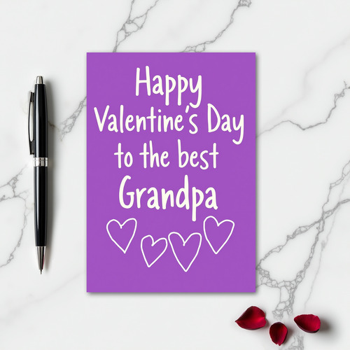 Grandpa Valentines Day Best Wishes Card