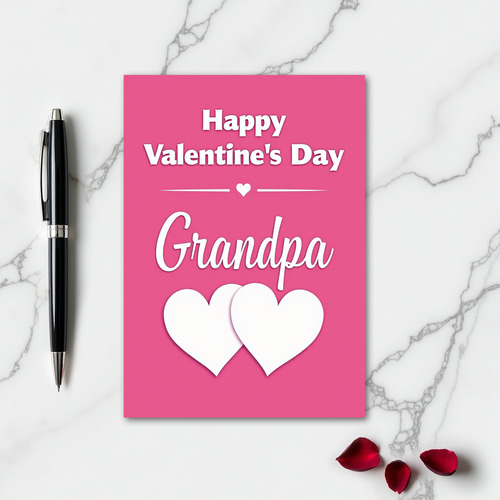 Grandpa Valentines Day Hearts Card
