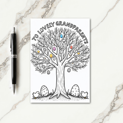 Grandparents Spring Tree Card