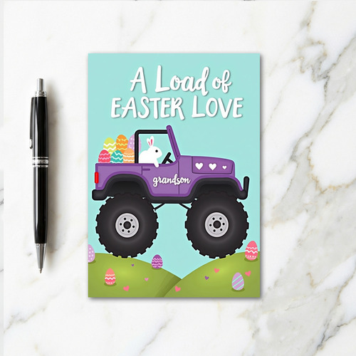 Grandson Easter Vehicle Card
