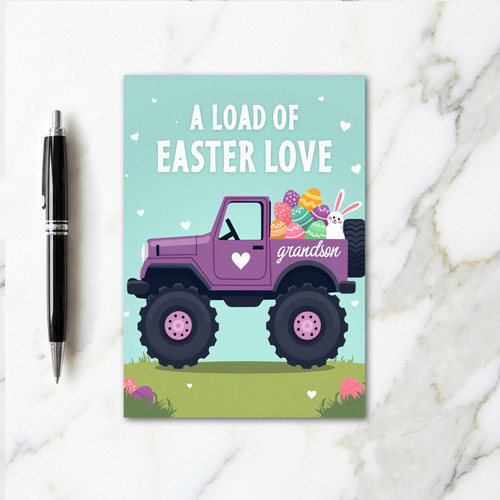 Grandson Easter Vehicle Load Card