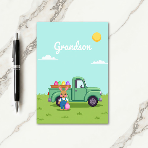 Grandson Happy Day Pickup Card