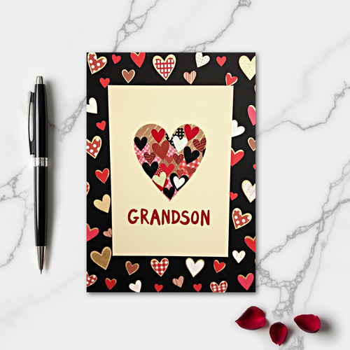 Grandson Hearts Love Card