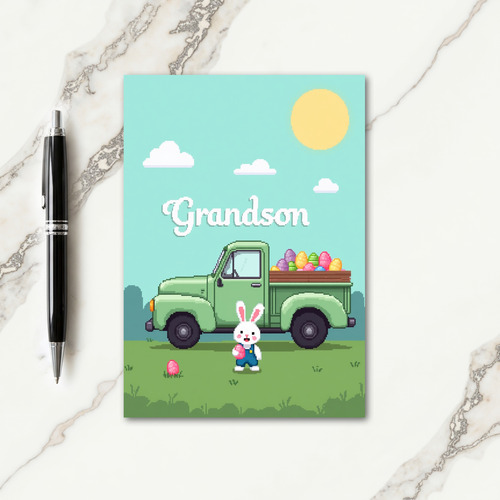 Grandson Spring Harvest Truck Card