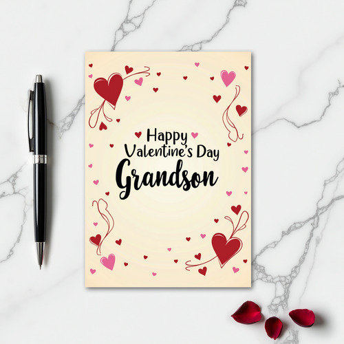 Grandson Valentine Greeting Card