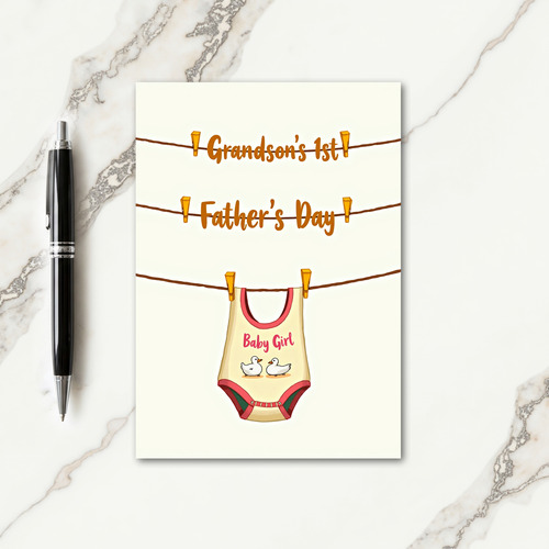 Grandsons 1St Fathers Day Card