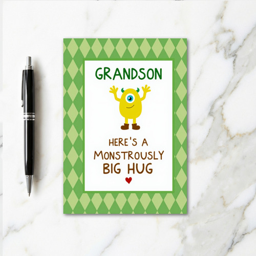 Grandsons Monstrous Hug Card
