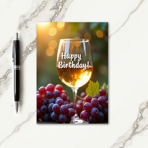 Grape Birthday Scene Card