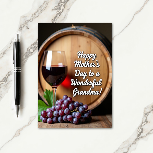 Grapes Mothers Day Barrel Card