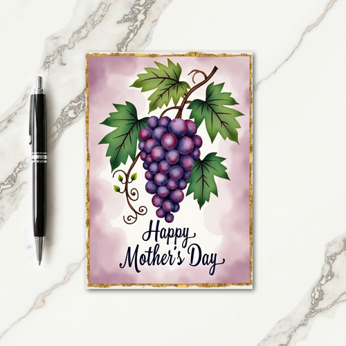 Grapevine Mothers Day Illustration Card