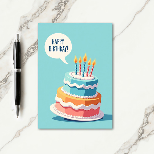 Graphic Cake Birthday Card