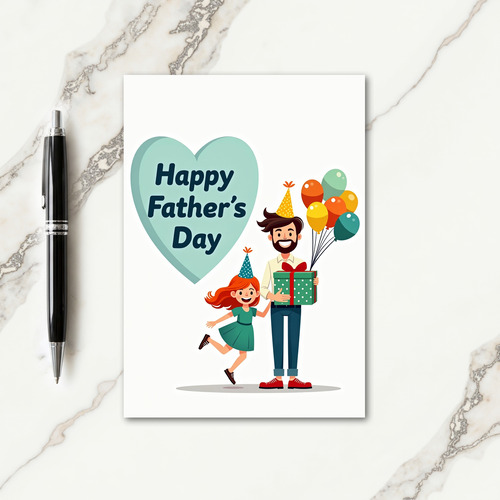 Graphic Fathers Day Love Card