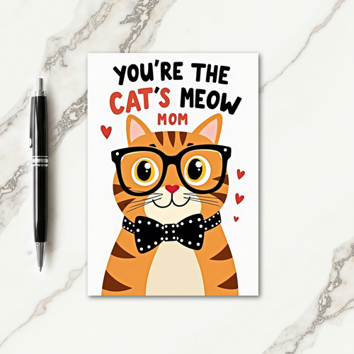 Graphic Feline Mom Card