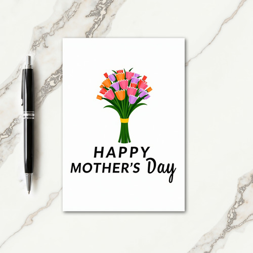 Graphic Floral Mothers Day Card