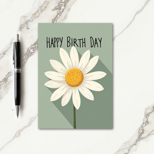 Graphic Flower Birthday Card