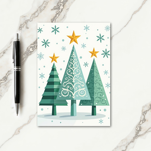 Graphic Tree Christmas Card