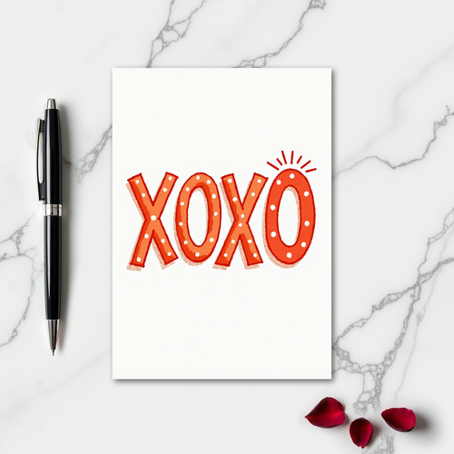 Graphic Xoxo Kiss Hugs Card