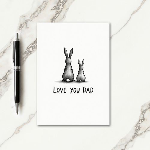 Graphite Love You Dad Card