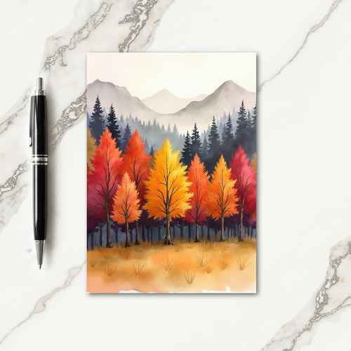 Grateful Autumn Forest Card