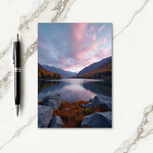 Grateful Autumn Lake Reflections Card