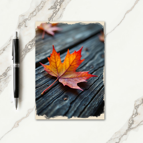 Grateful Autumn Leaf Card