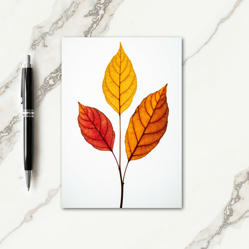 Grateful Autumn Leaves Card