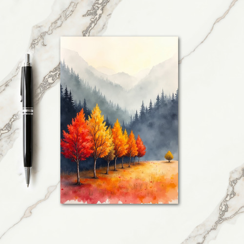 Grateful Autumn Mountain Card