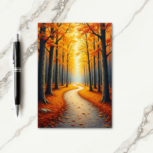 Grateful Autumn Path Card