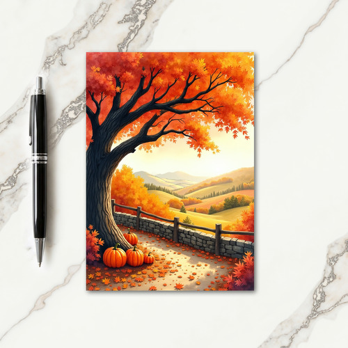 Grateful Autumn Tree Card