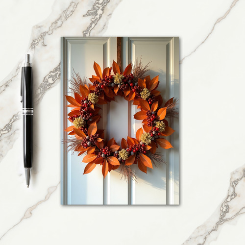 Grateful Autumn Wreath Card thumbnail