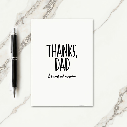 Grateful Dad Keepsake Picture Card