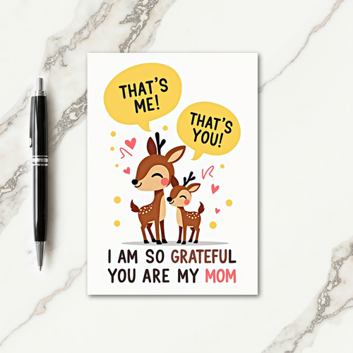 Grateful Deer Moms Day Art Card