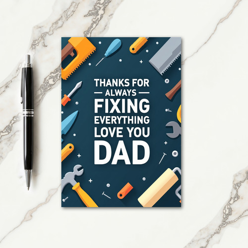 Grateful Fathers Day Tool Card
