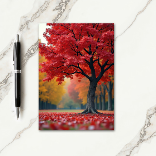 Grateful For Autumns Red Splendor Card