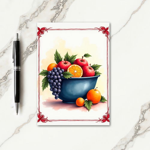 Grateful Fruit Basket Card