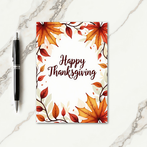 Grateful Happy Thanksgiving Card