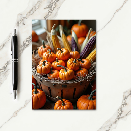 Grateful Harvest Basket Card