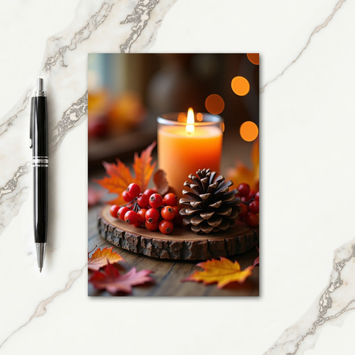 Grateful Harvest Candle Card