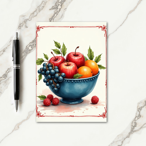 Grateful Harvest Fruit Bowl Card