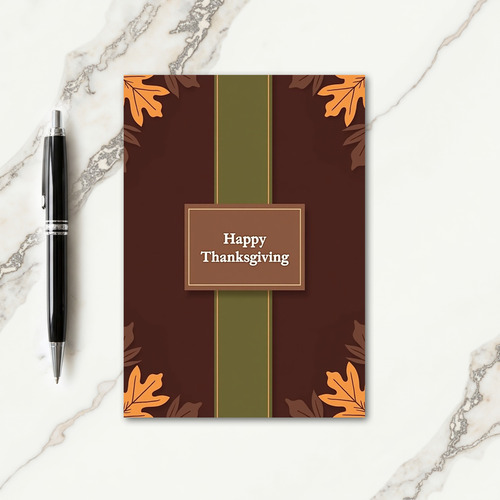 Grateful Harvest Oak Card