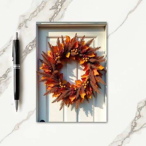 Grateful Harvest Wreath Card