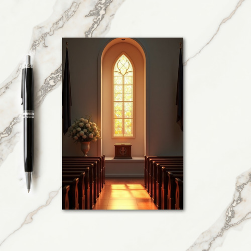 Grateful Light Through Stained Glass Card