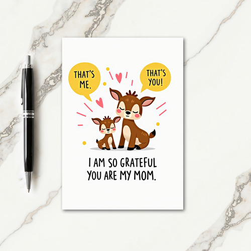 Grateful Mom Forest Friends Card