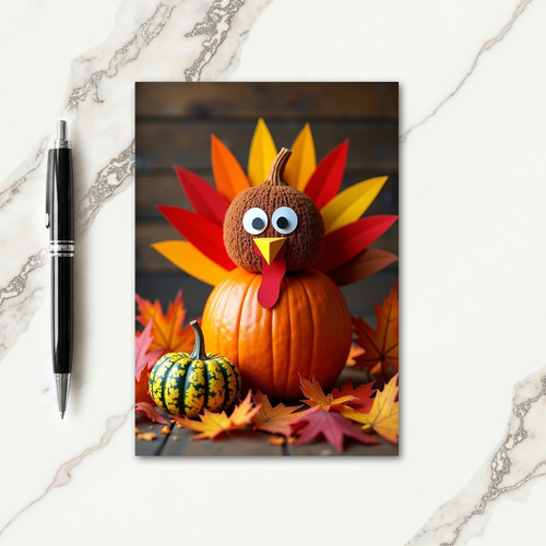 Grateful Pumpkin Bird Card