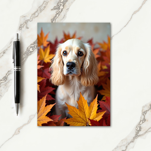 Grateful Puppys Autumn Embrace Card thumbnail