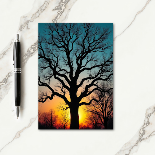 Grateful Sunset Branches Card