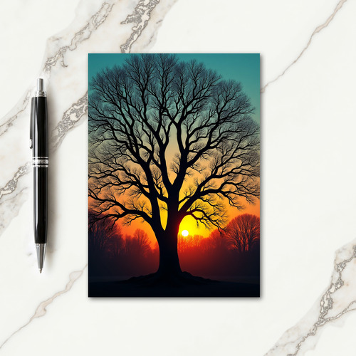 Grateful Sunset Silhouette Card