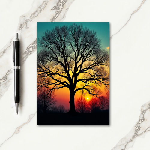 Grateful Sunset Tree Card