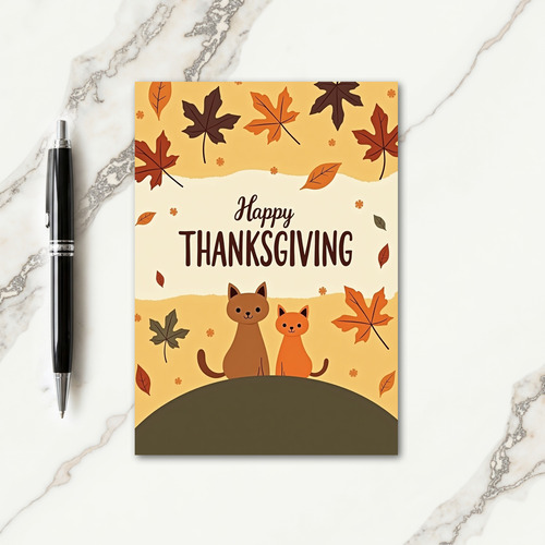 Grateful Thanksgiving Animals Card