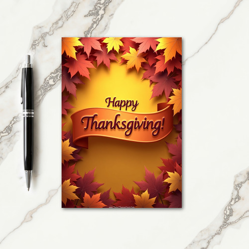 Grateful Thanksgiving Autumnal Card thumbnail